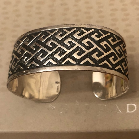 Rare Vintage Silpada Sterling Silver Aztec Design Cuff Bracelet B1165 - Picture 13 of 16